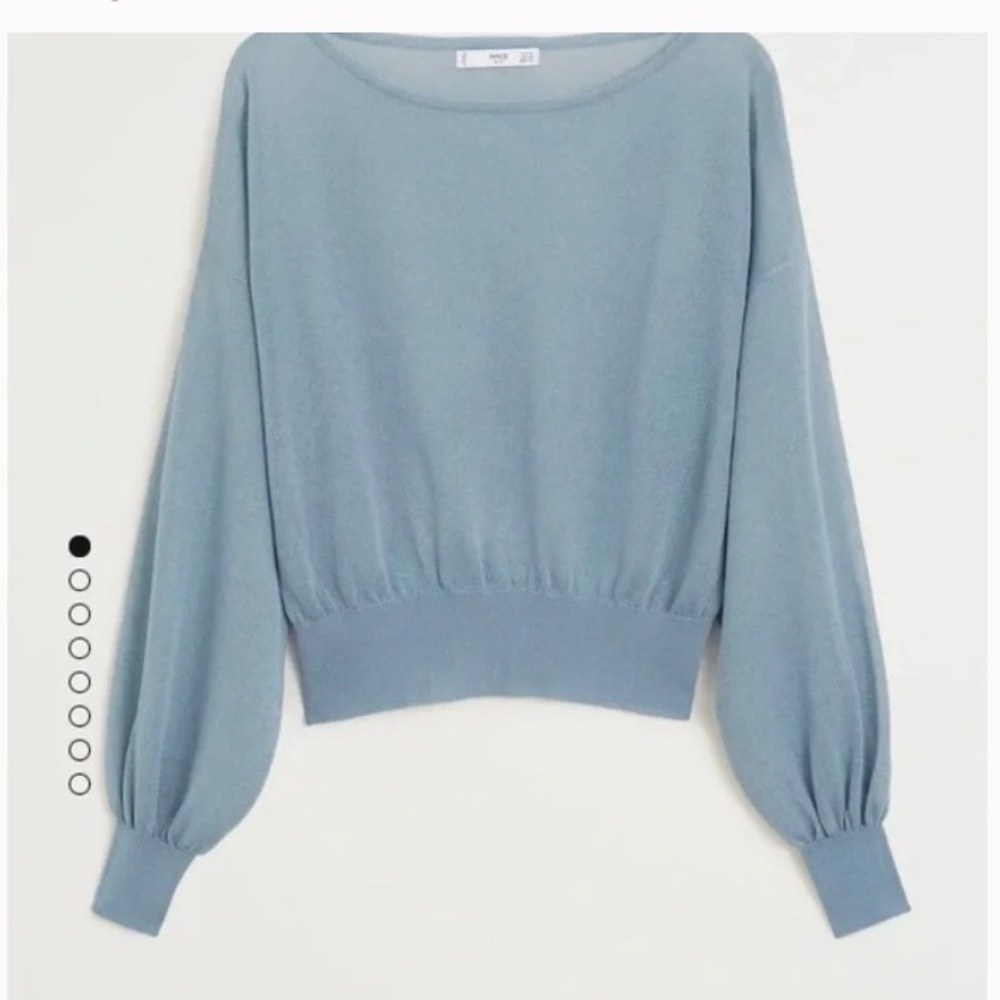 Mango fine knit blue|grey sweater XXS
